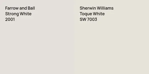 2001 Strong White vs SW 7003 Toque White