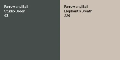 93 Studio Green vs 229 Elephant's Breath