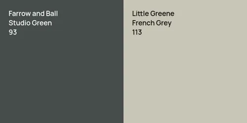 93 Studio Green vs 113 French Grey