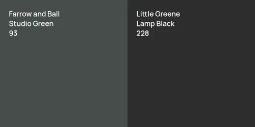 93 Studio Green vs 228 Lamp Black