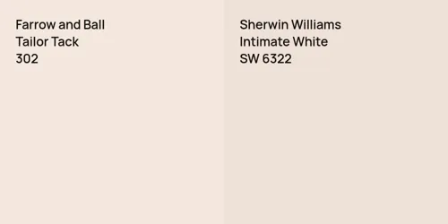 302 Tailor Tack vs SW 6322 Intimate White