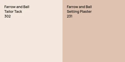 302 Tailor Tack vs 231 Setting Plaster