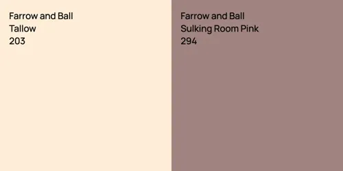 203 Tallow vs 294 Sulking Room Pink