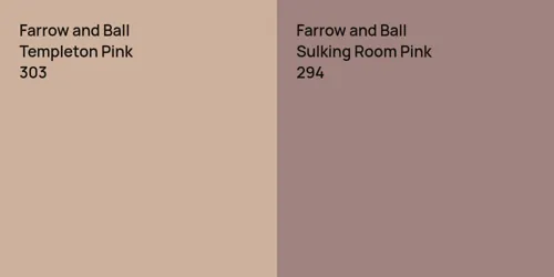 303 Templeton Pink vs 294 Sulking Room Pink