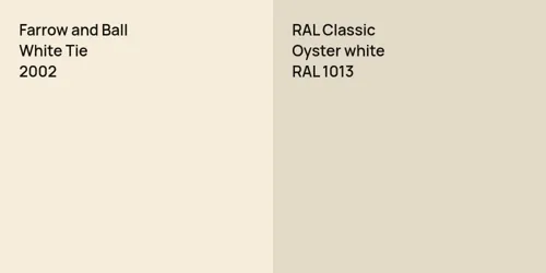 2002 White Tie vs RAL 1013  Oyster white