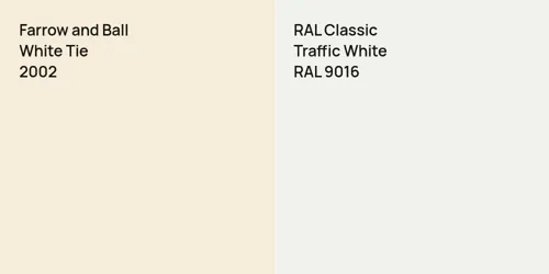 2002 White Tie vs RAL 9016 Traffic White