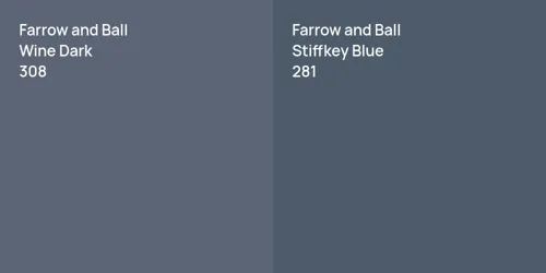 308 Wine Dark vs 281 Stiffkey Blue