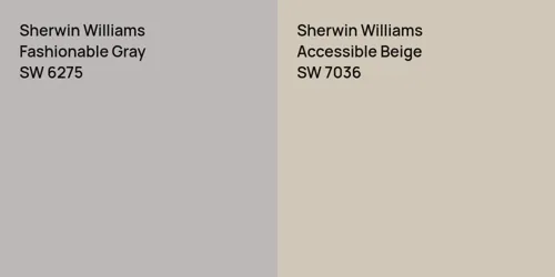 SW 6275 Fashionable Gray vs SW 7036 Accessible Beige