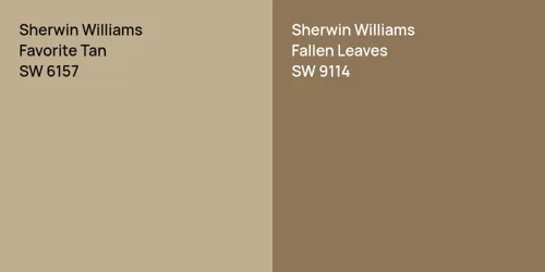 SW 6157 Favorite Tan vs SW 9114 Fallen Leaves