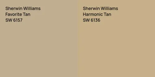 SW 6157 Favorite Tan vs SW 6136 Harmonic Tan