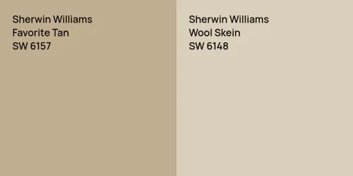 SW 6157 Favorite Tan vs SW 6148 Wool Skein