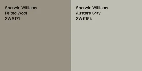 SW 9171 Felted Wool vs SW 6184 Austere Gray