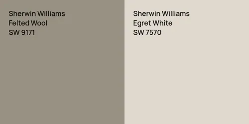 SW 9171 Felted Wool vs SW 7570 Egret White