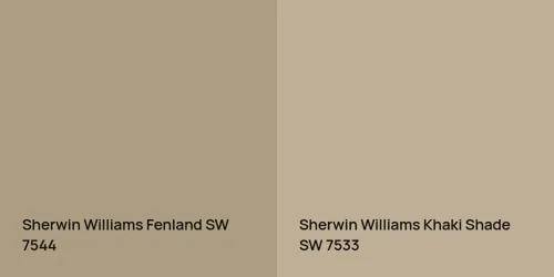 SW 7544 Fenland vs SW 7533 Khaki Shade