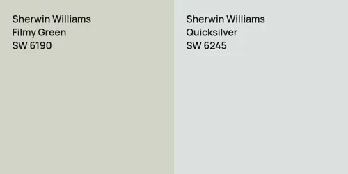 SW 6190 Filmy Green vs SW 6245 Quicksilver