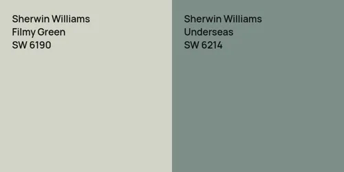 SW 6190 Filmy Green vs SW 6214 Underseas