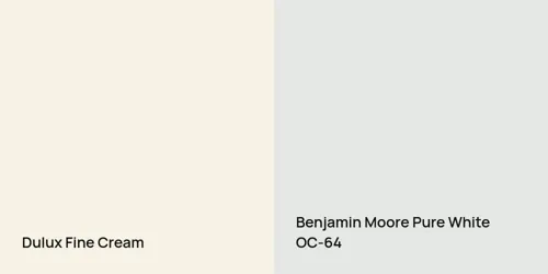 null Fine Cream vs OC-64 Pure White