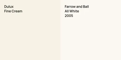 null Fine Cream vs 2005 All White