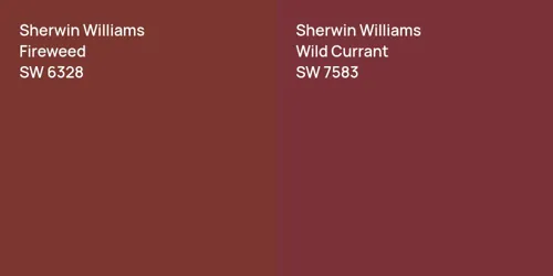 SW 6328 Fireweed vs SW 7583 Wild Currant