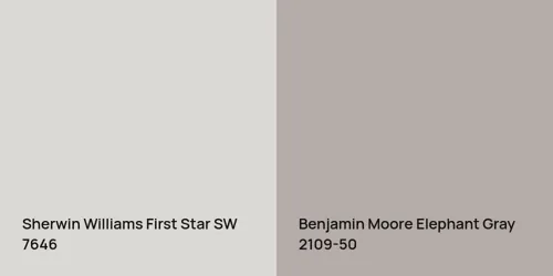 SW 7646 First Star vs 2109-50 Elephant Gray