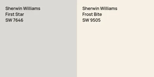 SW 7646 First Star vs SW 9505 Frost Bite