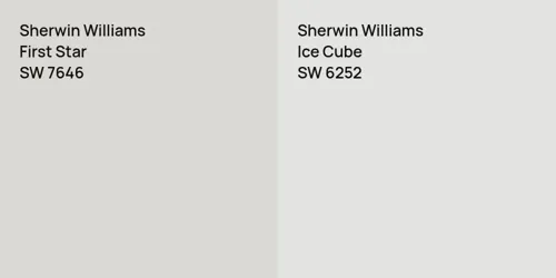 SW 7646 First Star vs SW 6252 Ice Cube