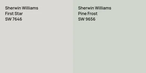 SW 7646 First Star vs SW 9656 Pine Frost