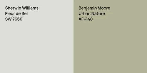 SW 7666 Fleur de Sel vs AF-440 Urban Nature