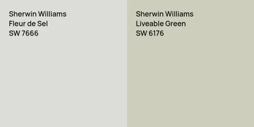 SW 7666 Fleur de Sel vs SW 6176 Liveable Green