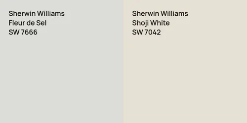 SW 7666 Fleur de Sel vs SW 7042 Shoji White