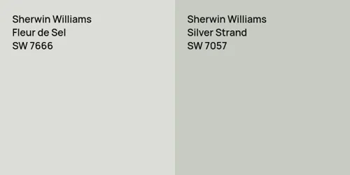 SW 7666 Fleur de Sel vs SW 7057 Silver Strand