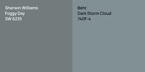 SW 6235 Foggy Day vs 740F-4 Dark Storm Cloud