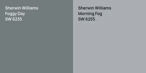 SW 6235 Foggy Day vs SW 6255 Morning Fog