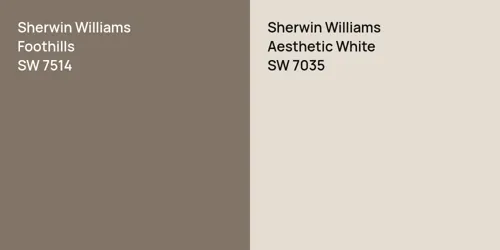 SW 7514 Foothills vs SW 7035 Aesthetic White