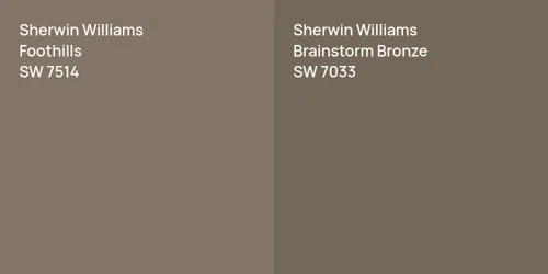 SW 7514 Foothills vs SW 7033 Brainstorm Bronze