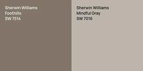 SW 7514 Foothills vs SW 7016 Mindful Gray