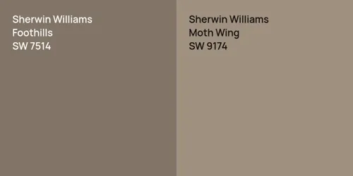 SW 7514 Foothills vs SW 9174 Moth Wing