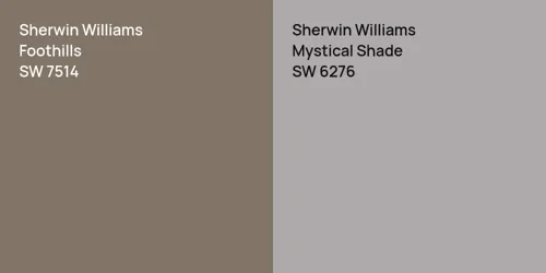 SW 7514 Foothills vs SW 6276 Mystical Shade