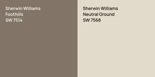 SW 7514 Foothills vs SW 7568 Neutral Ground