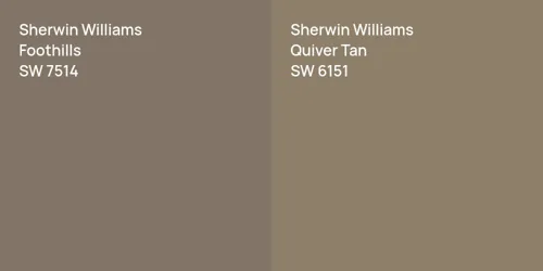 SW 7514 Foothills vs SW 6151 Quiver Tan