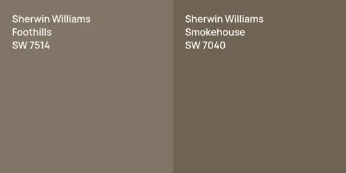 SW 7514 Foothills vs SW 7040 Smokehouse