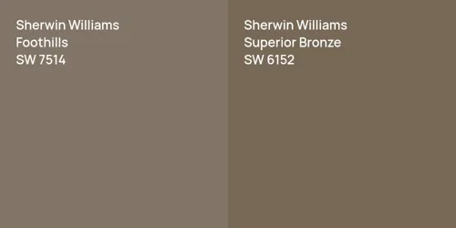 SW 7514 Foothills vs SW 6152 Superior Bronze