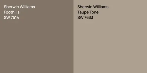 SW 7514 Foothills vs SW 7633 Taupe Tone