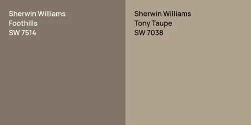 SW 7514 Foothills vs SW 7038 Tony Taupe