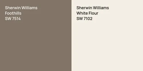 SW 7514 Foothills vs SW 7102 White Flour