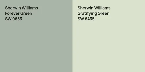 SW 9653 Forever Green vs SW 6435 Gratifying Green