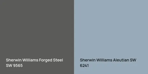 SW 9565 Forged Steel vs SW 6241 Aleutian