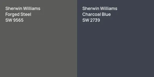 SW 9565 Forged Steel vs SW 2739 Charcoal Blue