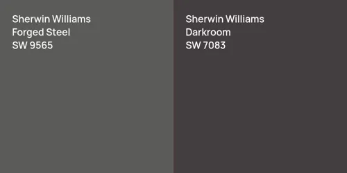 SW 9565 Forged Steel vs SW 7083 Darkroom