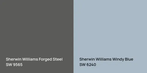 SW 9565 Forged Steel vs SW 6240 Windy Blue